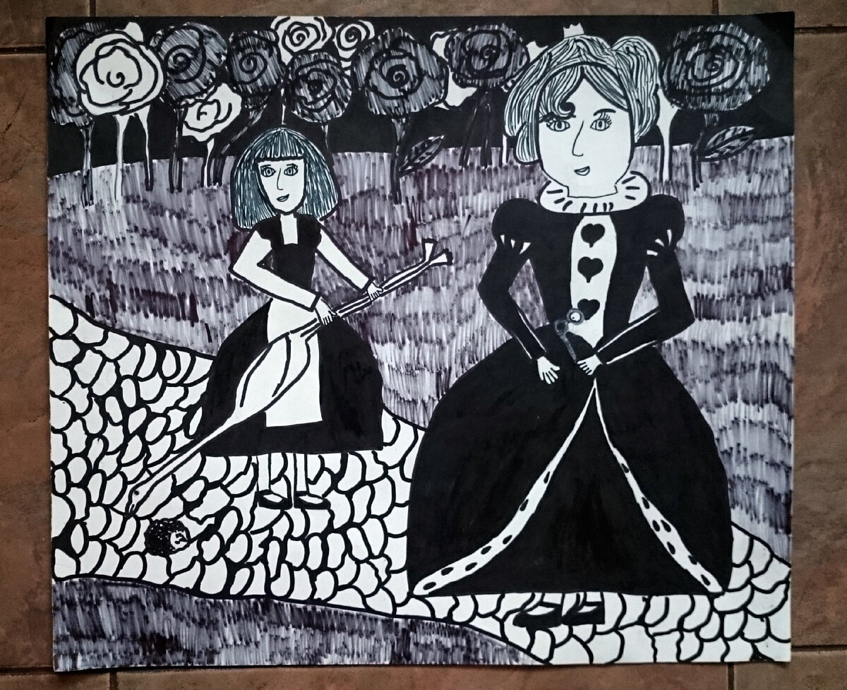 Если не ошибаюсь, эта работа была использована в оформлении афиши к спектаклю. Фото из личного архива автора.