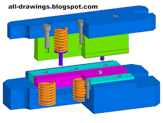 3D модель и чертежи штампа для гибки
