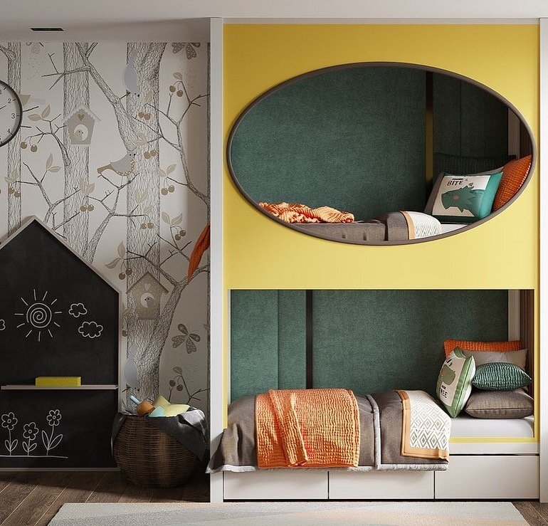 Двухъярусная кровать для двоих ребят