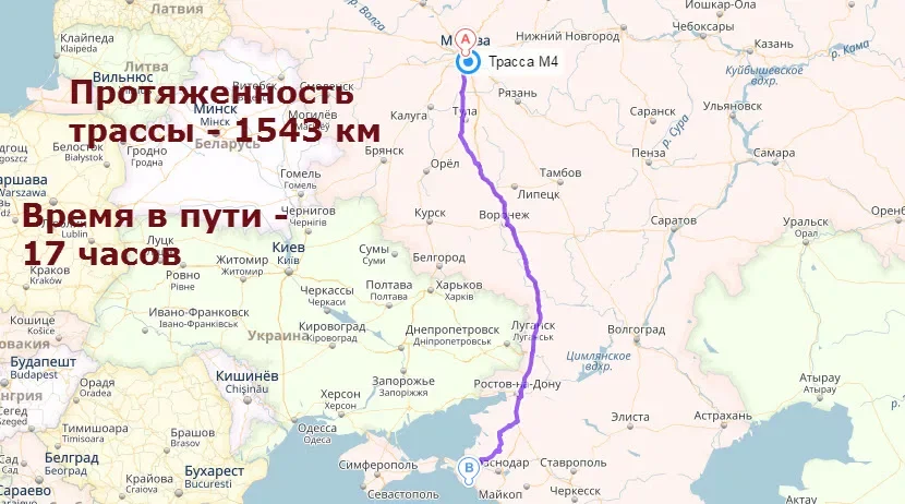 Бесплатная трасса м4 дон карта