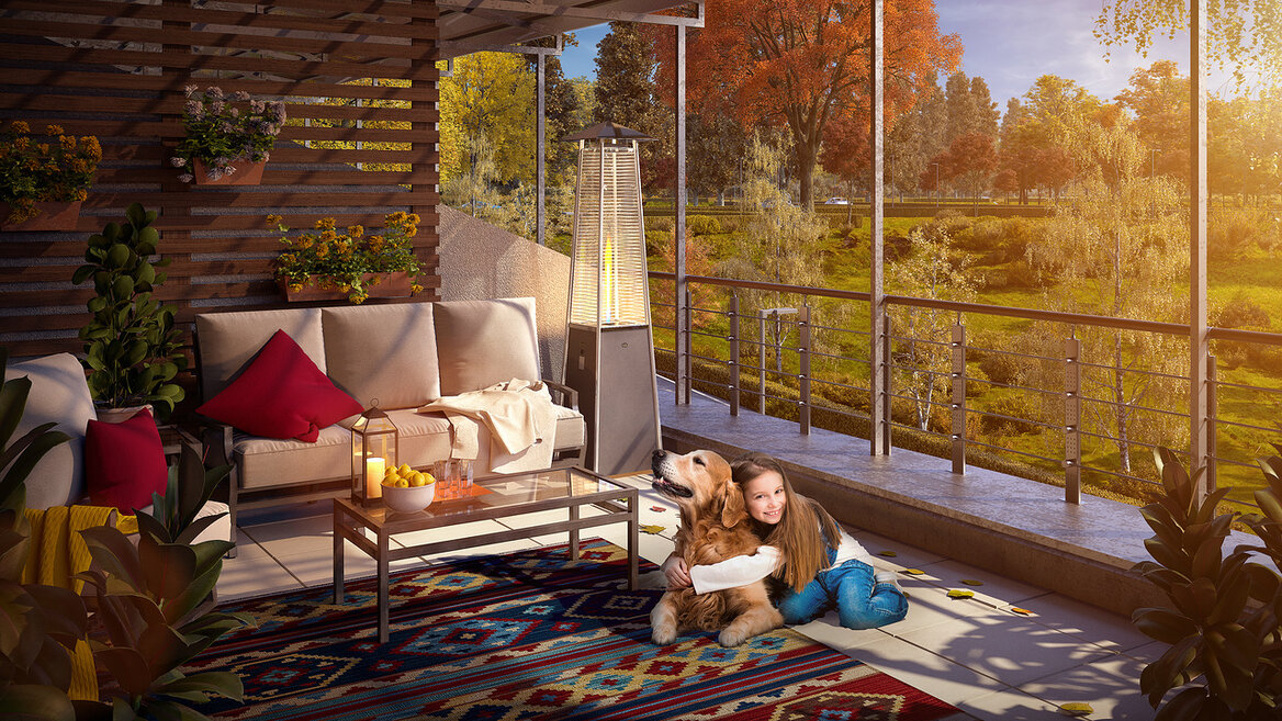 Квартира с террасай в ЖК "Испанские кварталы"