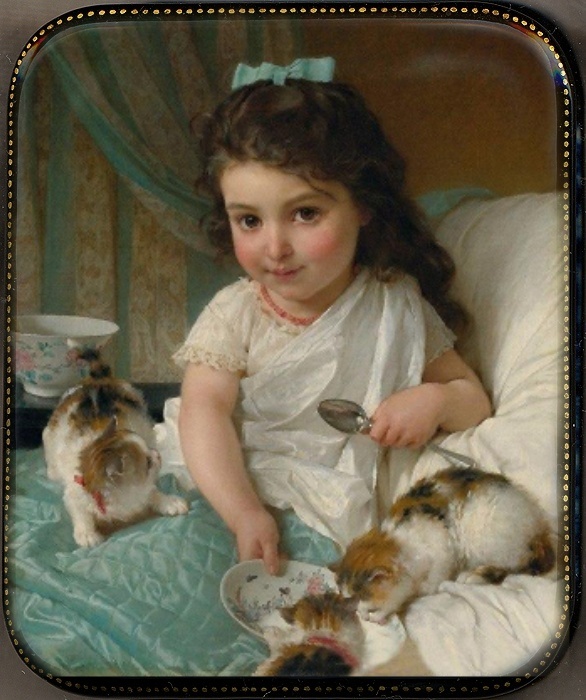 Шкатулка для мамы, по мотивам известной картины. 