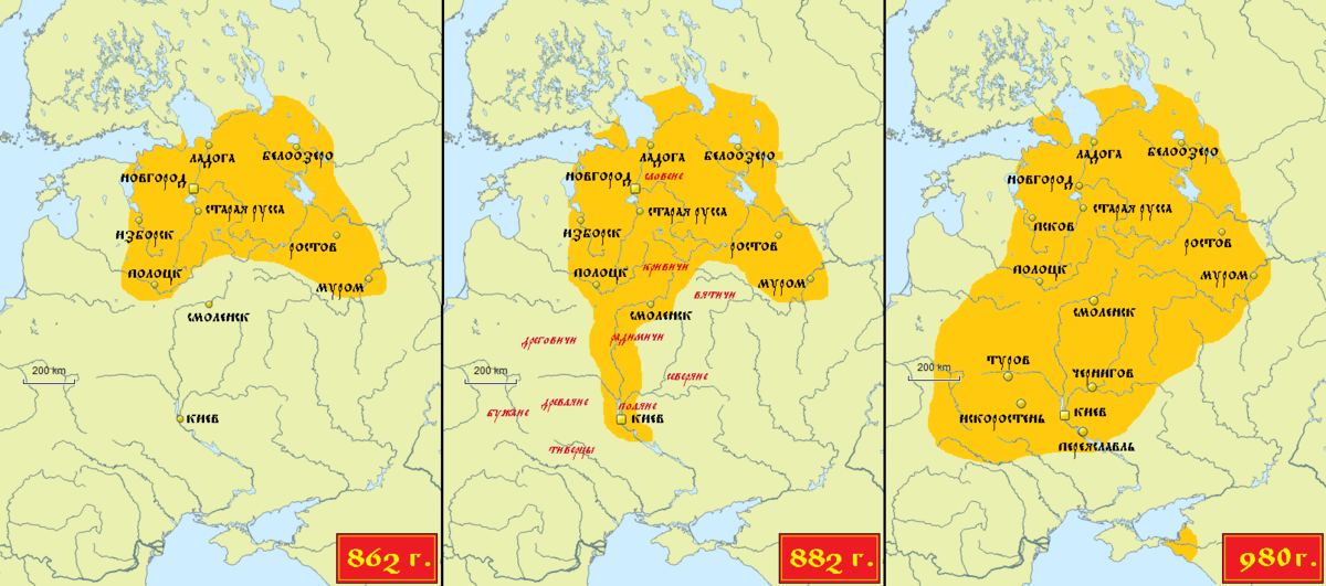 Карта россии в 900 году