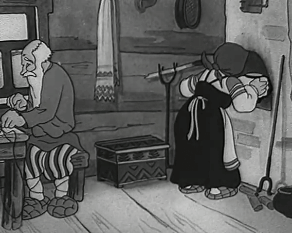 Кадр из мультфильма "Ивашко и Баба Яга" 