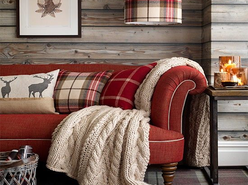 Плед крупной вязки.