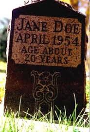 Надгробие Джейн Доу. Источник: unresolvedhomicides.org