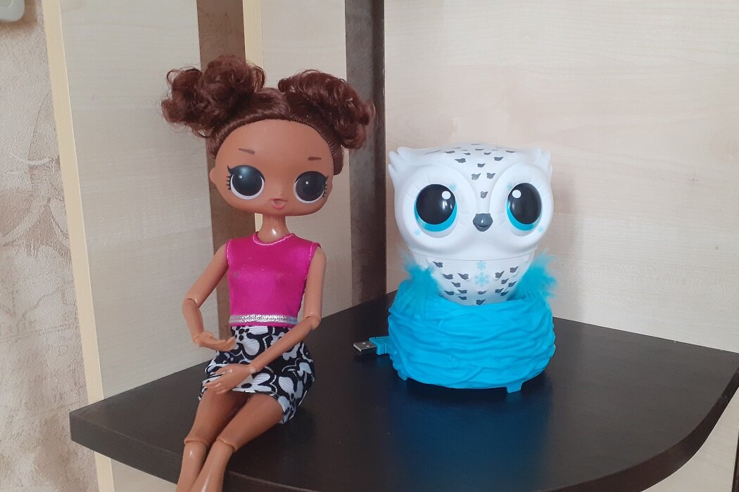 Летающая совушка и  большая кукла лол