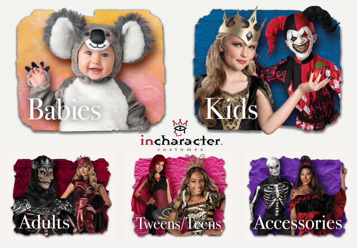 InCharacter производит разнообразные костюмы для всех возрастов и случаев
Источник: официальный сайт компании