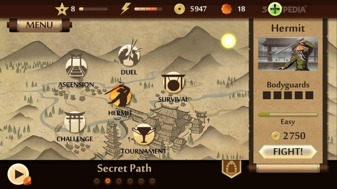 Карта в shadow fight 2 