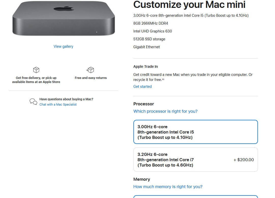    Mac mini на Intel до сих пор есть в продаже на сайте Apple