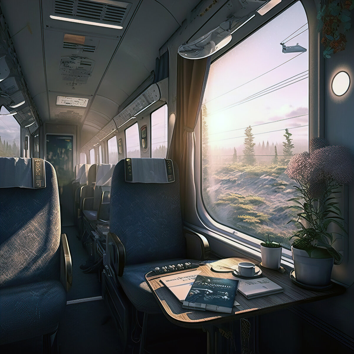 Вид изнутри современных поездов