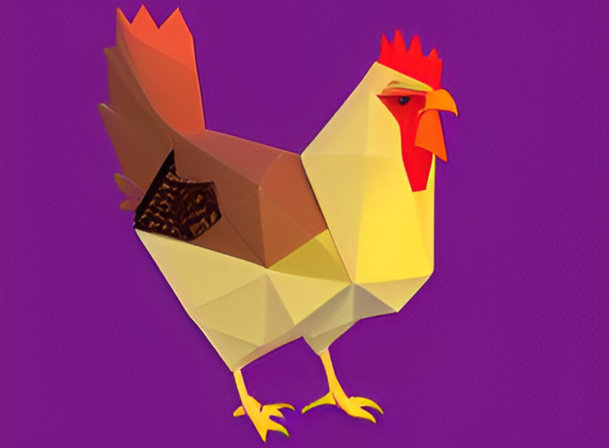 Вот такую курочку нарисовала для нас нейросеть