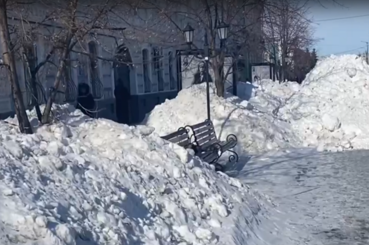    Общественники обратились в прокуратуру из-за снежных гор на улицах Троицка