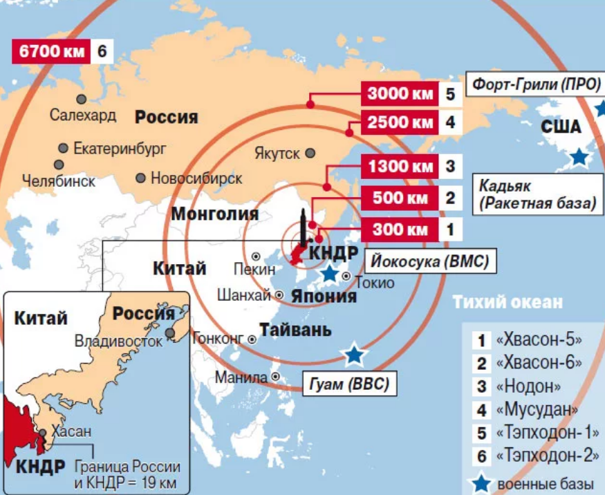 Военные базы россии в китае. Дальность ядерных ракет США на карте. Дальность северокорейских ракет. Ракетные базы США В Южной Корее. Расположение ядерных ракет Китая.