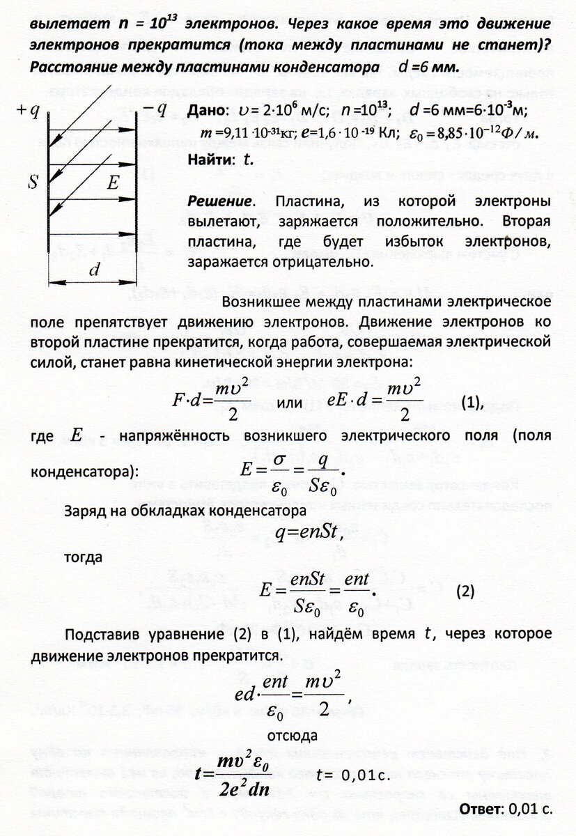 Действие рентгеновских лучей, направленных на одну обкладку незаряженного  плоского конденсатора | Основы физики сжато и понятно | Дзен