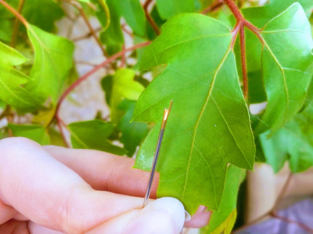 остатки от иглы с позолоченным ушком