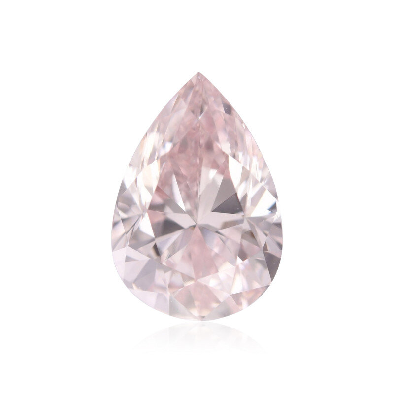 Идеально чистый фантазийный розовый бриллиант огранки Груша весом 1,52ct