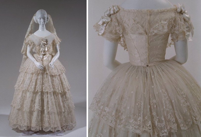 Свадебное платье, 1840-50. (с) Из коллекции Музея декоративно-прикладного искусства в Токио