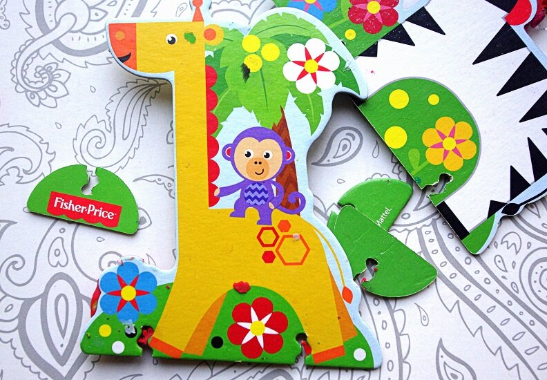 Размеры жирафа: 13x10 см