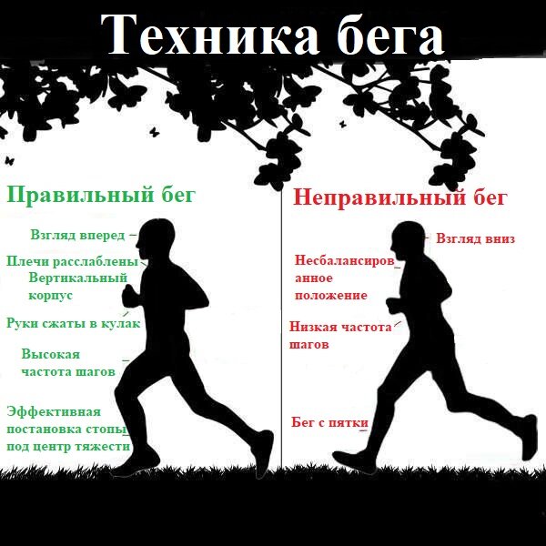 Основные моменты в технике бега