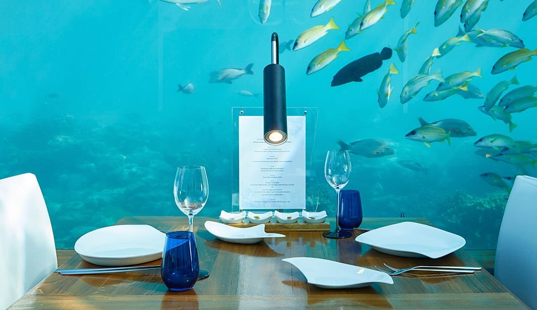 Источник Мальдивы, остров Рангали, ITHAA UNDERSEA RESTAURANT 