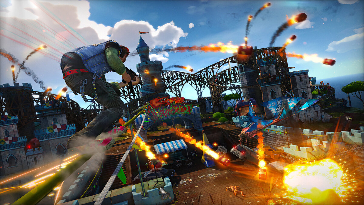 Геймлейное изображение игры Sunset Overdrive