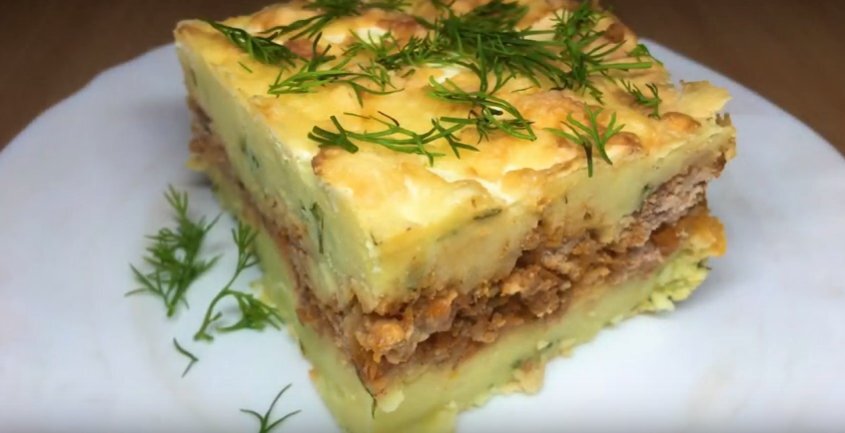 Мясная запеканка с картофелем фото