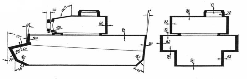 Танк тигр схема бронирования