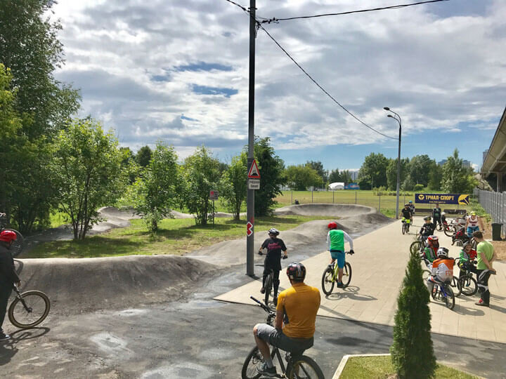 Учебная лииния Памп-трека в Строгино