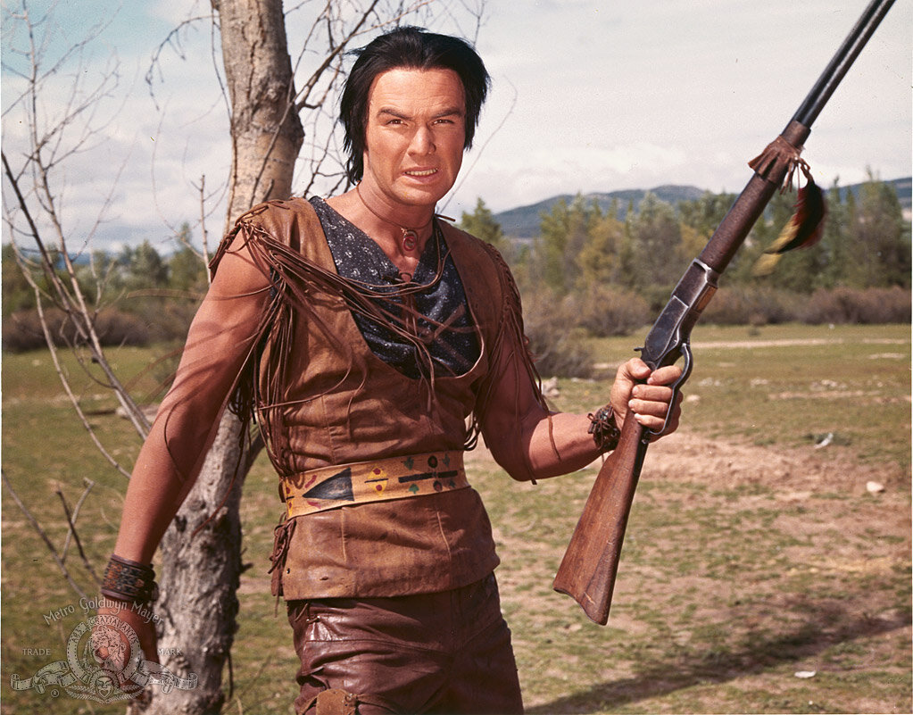 Кадр из фильма “Навахо Джо”, Бернс Рейнольдс в роли Джо