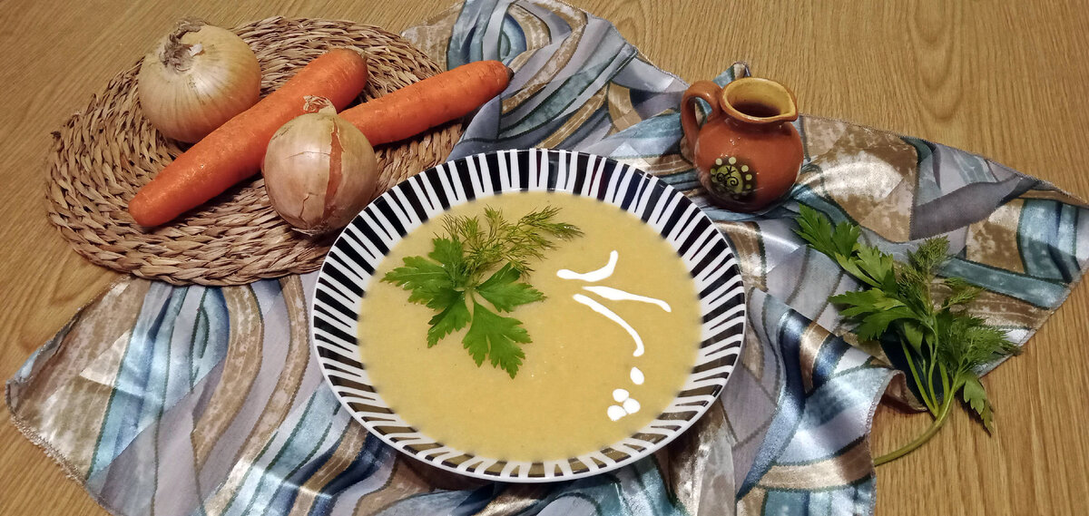 Суп-пюре из цветной капусты и моркови без сливок