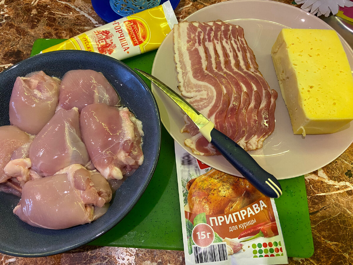 Продукты для куриного шашлыка в духовке. 