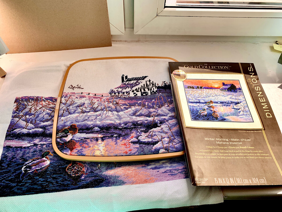 Мой процесс от Дименшенс "Зимнее утро"