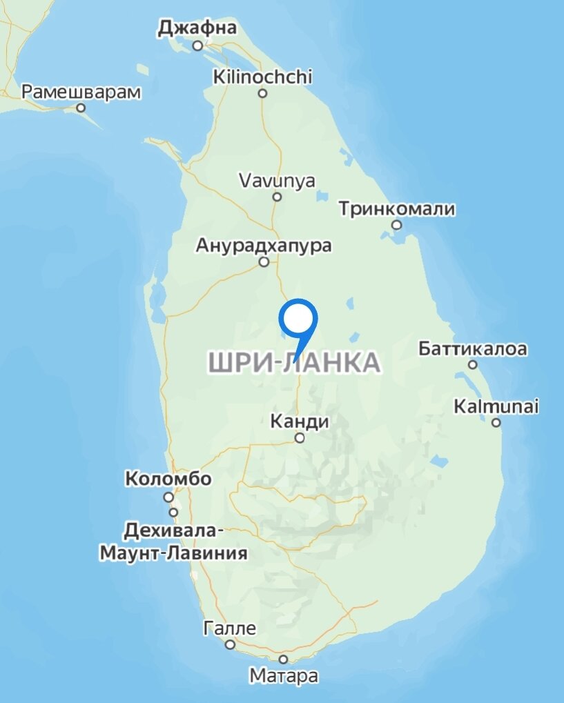 Шри ланка карта с городами