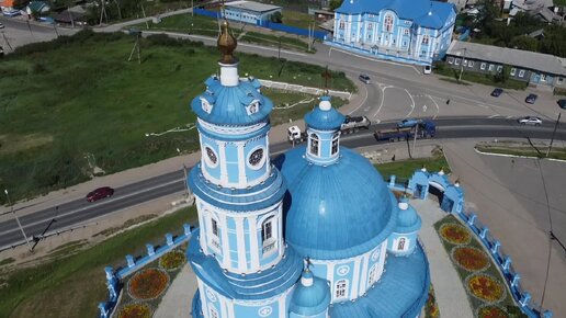 Церковь в Тельме Усольский район ночью