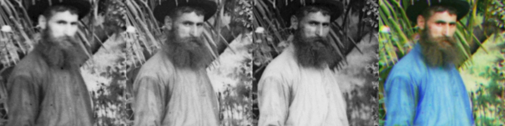 Процесс получения цветного изображения методом цветовыделения. Изображение из открытых источников.