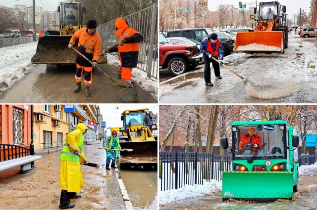    Городские службы Самары продолжают бороться с последствиями ледяного дождя