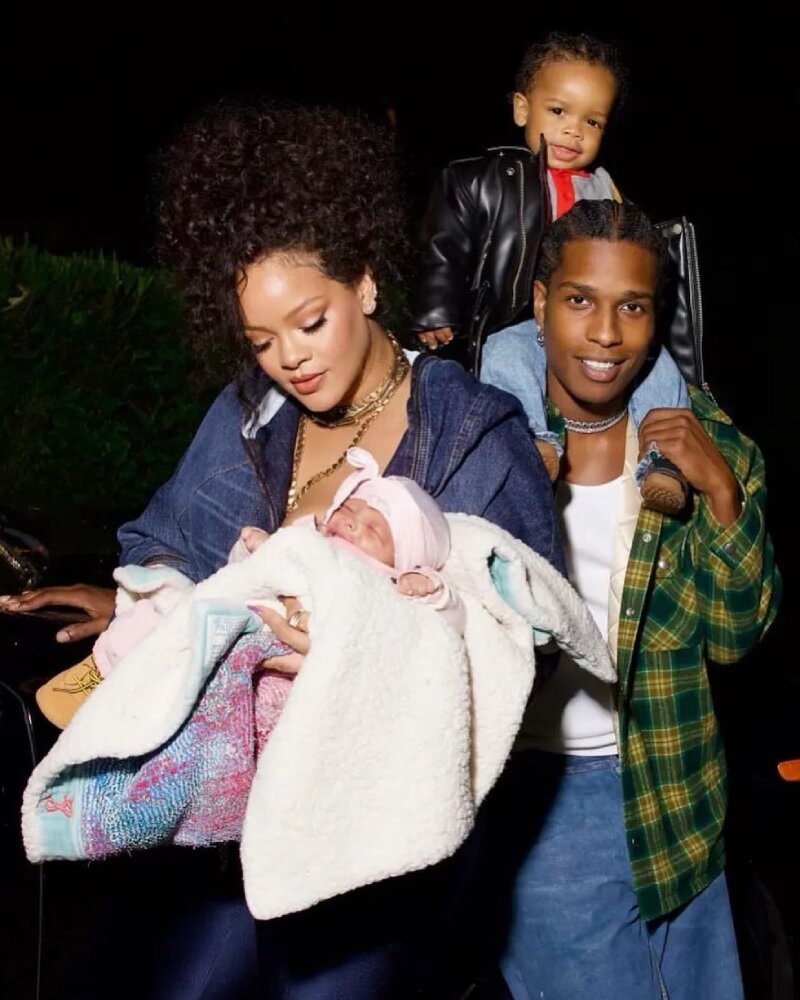     Рианна и A$AP Rocky с детьми / Фото: соцсети стилиста Кендалла Дорси