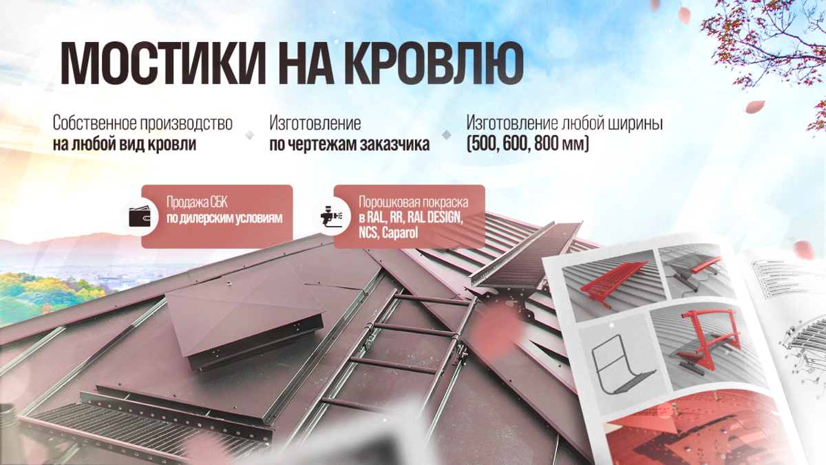 Элементы безопасности кровли: снегозадержатели, кровельные и пожарные лестницы, мостики и ограждения. Компания ООО “Метроз ЗапускИнжиниринг” занимается производством СБК и продажей других брендов.-4