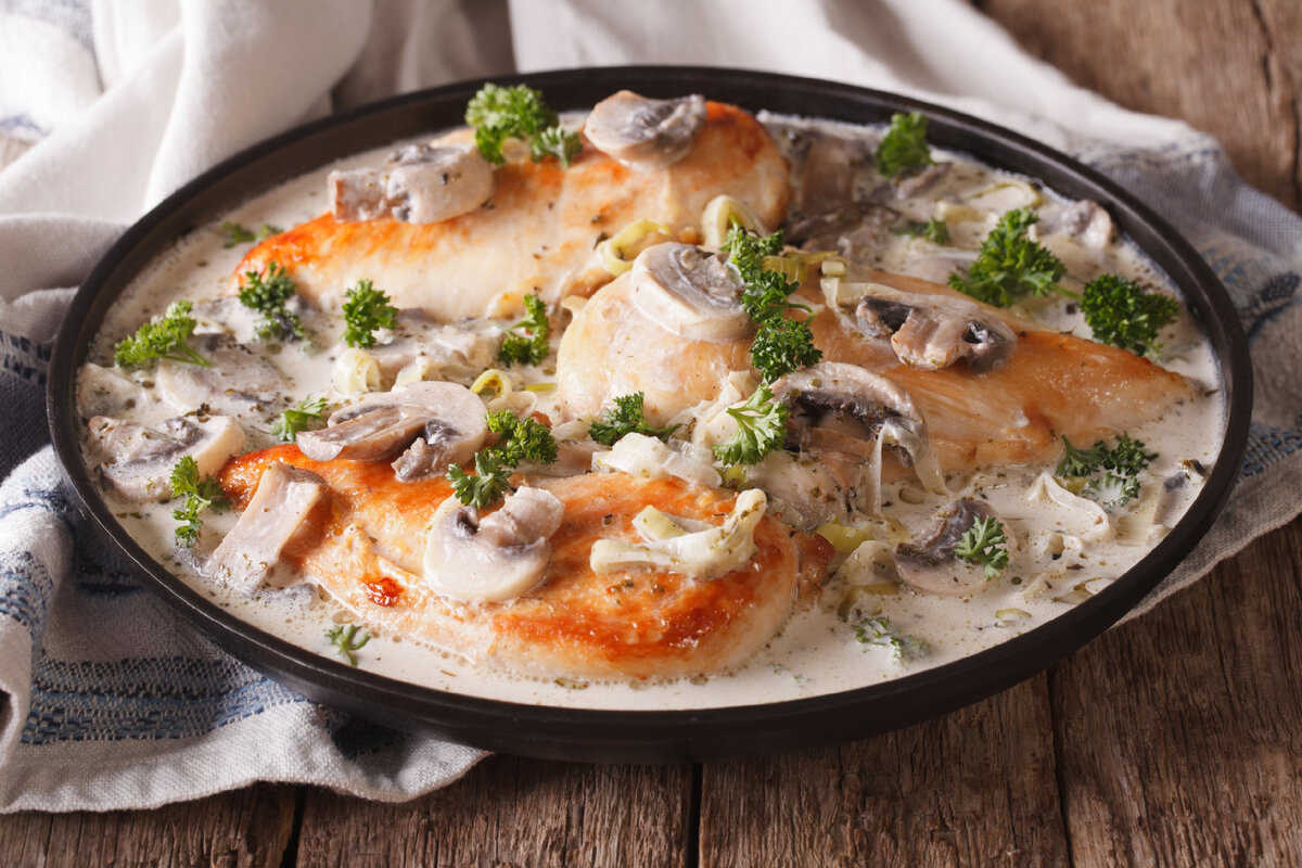 Ингредиенты: Инструкции: Этот рецепт запеченной курицы с грибами и сыром – это идеальное блюдо для обеда или ужина.-2