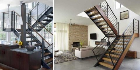  Варианты отделки металлической лестницы