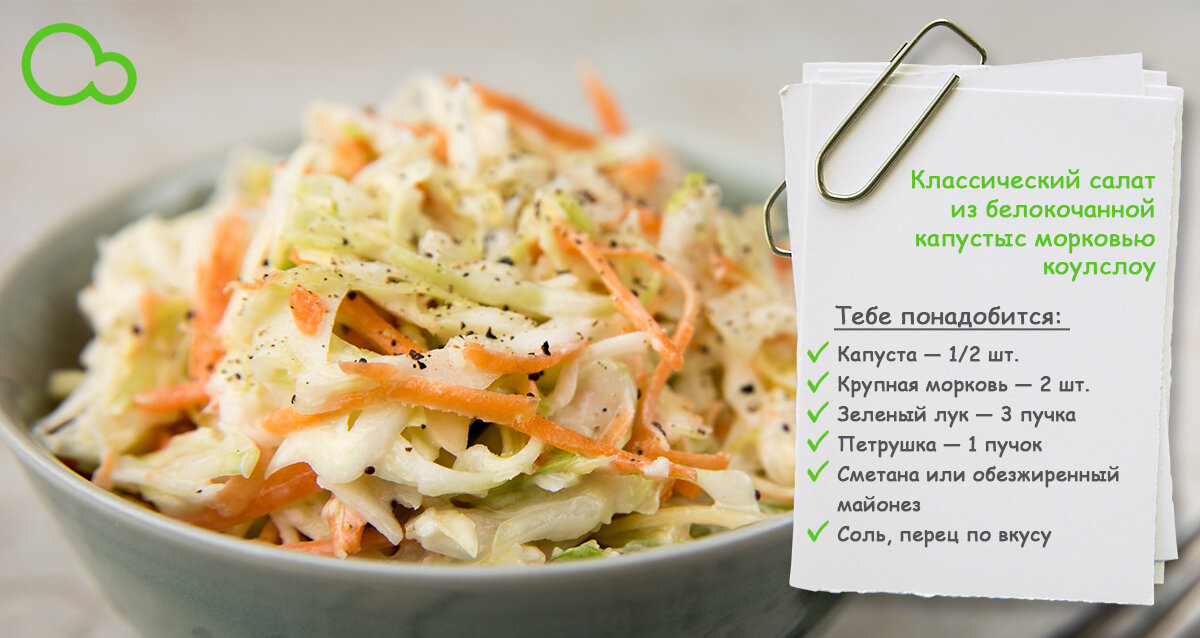 Ингредиенты для капустного салата с уксусом