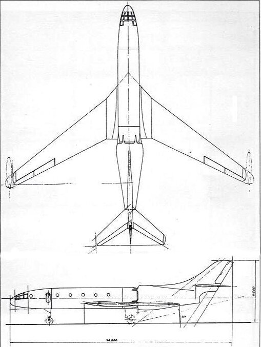 Первые наброски чертежей FMA I.Ae. 36 Cóndor II. Фото: архивы Fábrica Argentina de Aviones