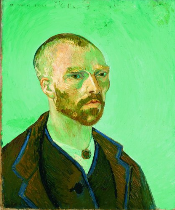 В «Автопортрете» Винсента ван Гога (1888) художник изобразил себя с бритой головой и слегка азиатскими глазами, чтобы выглядеть как японский монах.