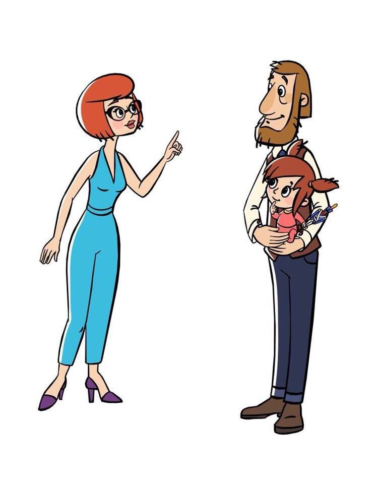 Мама, папа и сестра дяди Фёдора в мультсериале "Возвращение в Простоквашино".