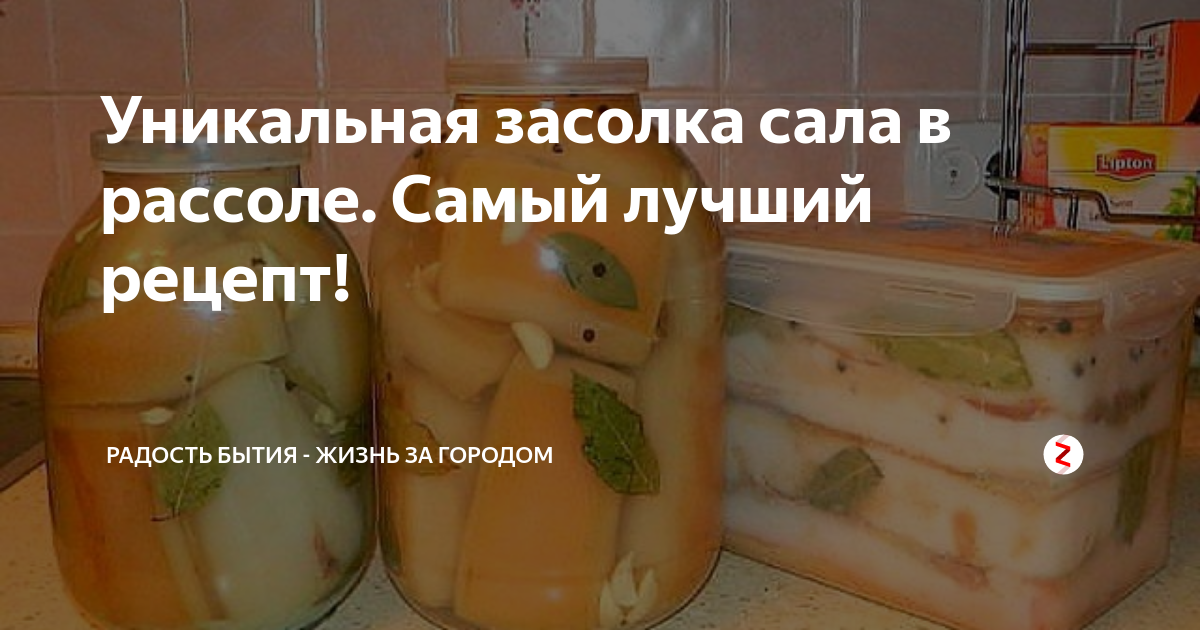 Как вкусно засолить сало в рассоле