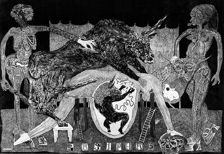 Питер ТХ. Майер, Пасифая, Офорт, 2000