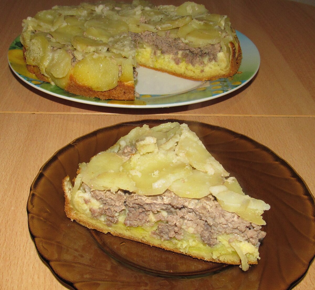 Заливной пирог с мясом