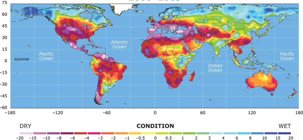 Прогнозируемая засуха в 2060 году
