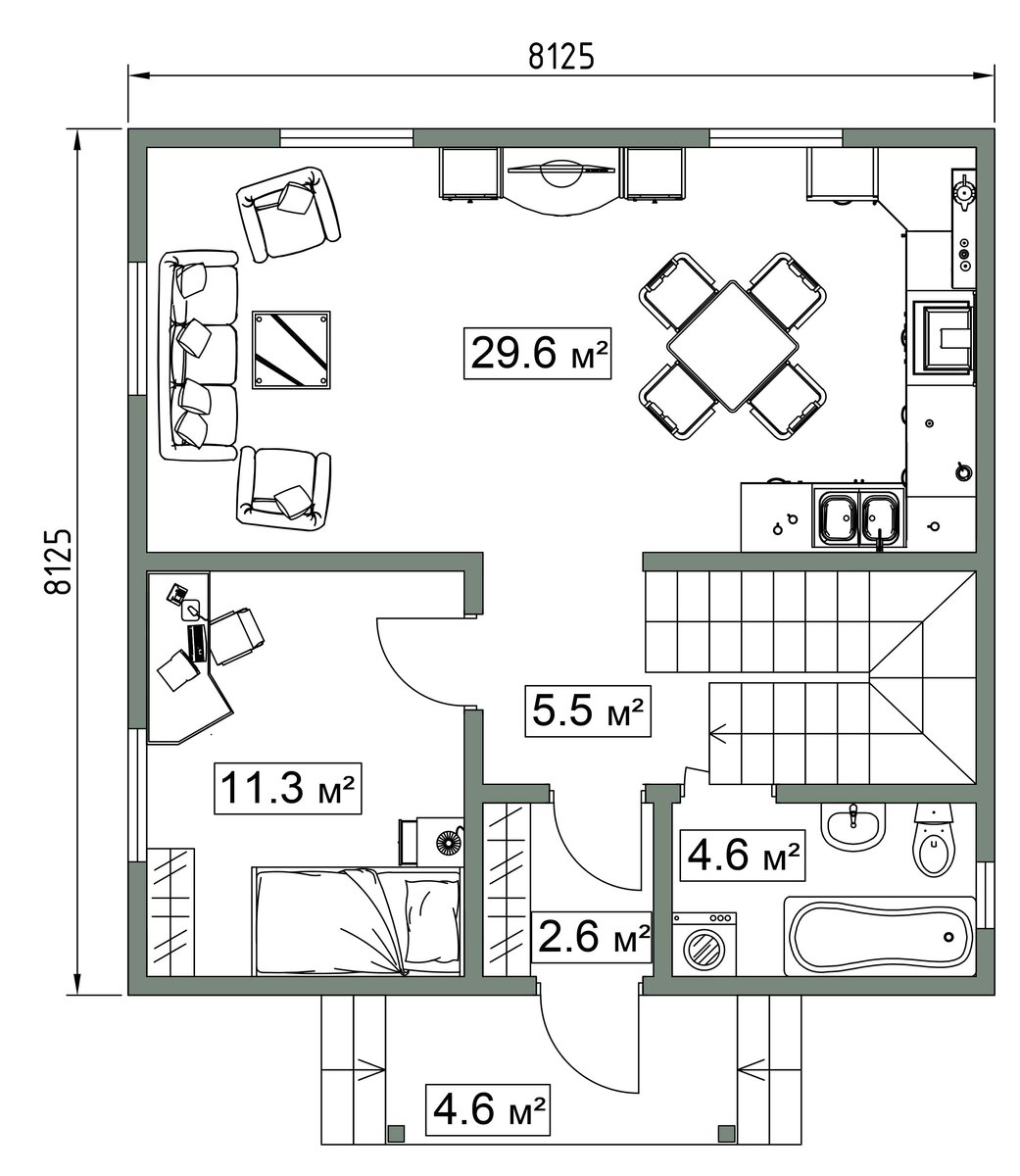 Проект дома двухэтажного 132м² | Проекты домов | Дзен